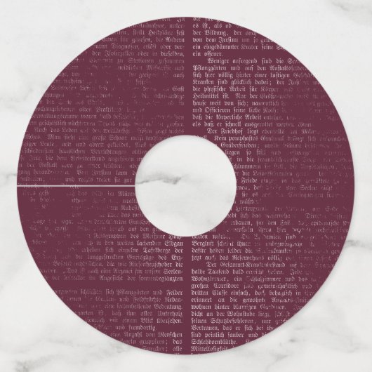 Bourgondië kalligrafie wijnglaslabel (Voorkant)