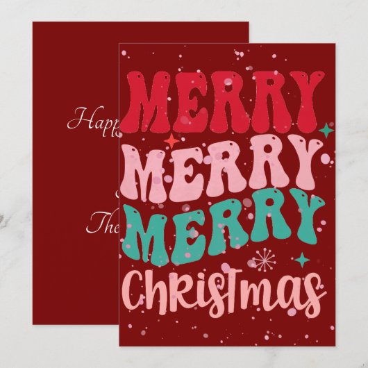 Bourgondië Kerstkaart Kaart (Voorkant / Achterkant)