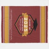 Bourgondië | Klasse van 2025 Afstuderen Keepsake Fleece Deken (Voorkant (Horizontaal))