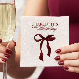 Bourgondië Lint Verjaardag Servet