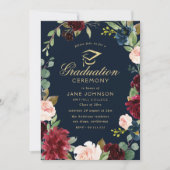 Bourgondië Marine Bloemen afstuderen Ceremonie Kaart (Voorkant)