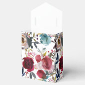 Bourgondië & marine Bloemen bruiloft gunst doos Bedankdoosjes (Geopend)