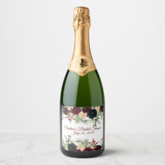 Bourgondië, Marine Bloemrijke Mousserende Wijnlabe Sparkling Wijnetiket