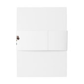 Bourgondië & marine, blozend roze bloemig uitnodigingen wikkel (Achterkant Voorbeeld)