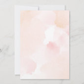 Bourgondié, Marine, Blush Boho Bruiloftsfeest Bloe Kaart (Achterkant)