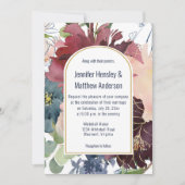 Bourgondië, Marine, Roos, en gouden bloemenhuwelij Kaart (Voorkant)