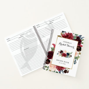 Bourgondië Marine Roze Bruiloft Borrel Receptenboe Notitieboek