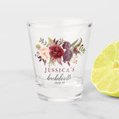Bourgondië Marsala Bachelorette Party Shot Glass Shot Glas (Voorkant)