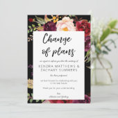 Bourgondië Marsala Bloemen Plan Verandering - Zwar Kaart (Staand voorkant)