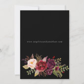 Bourgondië Marsala Bloemendiner - Zwart Kaart (Achterkant)