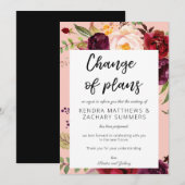 Bourgondië Marsala Bloemige Wijziging van Plannen  Kaart (Voorkant / Achterkant)