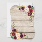 Bourgondië Marsala Bloemlantaarn Afstudeerfeest Kaart (Achterkant)