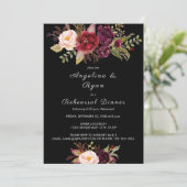 Bourgondië Marsala Bloemrijke Proefbruiloft - Zwar Kaart (Staand voorkant)