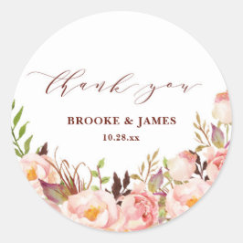 Bourgondië Marsala Blush Boho Bruiloft Sticker