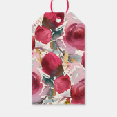 Bourgondië Marsala Boho bruiloft gunst dank u Cadeaulabel (Achterkant)