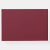 Bourgondië Marsala Boho Floral Romantische bruilof Gastenboek (Achterkant)