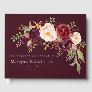 Bourgondië Marsala en Blush Bloem Gastenboek