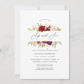 Bourgondië - Marsala en Blush Bloemen Sip en See Kaart (Voorkant)