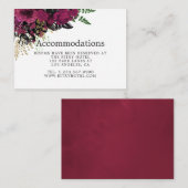 Bourgondië - Marsala en gouden bruiloft accommodat Informatiekaartje (Voorkant / Achterkant)