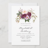 Bourgondië - Marsala en Peach repetitie diner Kaart (Voorkant)