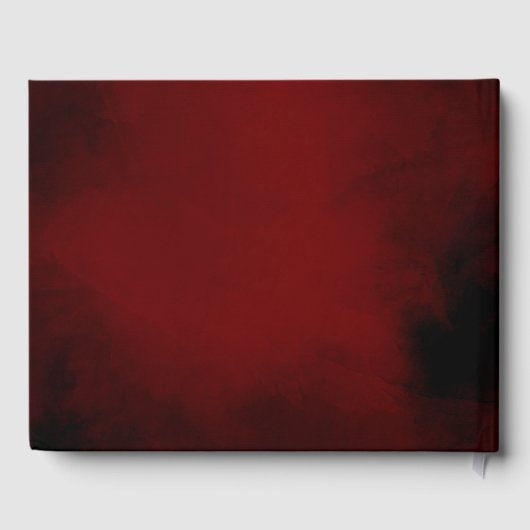 Bourgondië Marsala Rode Rozen Bloemen bruiloft Gastenboek (Achterkant)