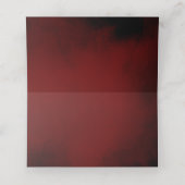 Bourgondië Marsala Rode rozen Bloemenbruiloft Plaatskaartje (Binnenkant ongevouwen)