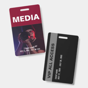 Bourgondië Media All Access Pass Event ID Badge
