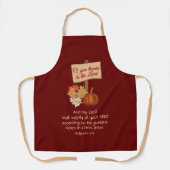 Bourgondië | MIJN GOD ZAL VOORZIEN | Thanksgiving Schort (Voorkant)