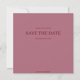 Bourgondië Modern Minimalistisch Trouwen Save The  Save The Date