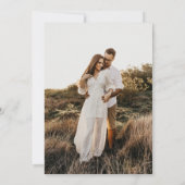 Bourgondië Monogram Aangepaste foto repetitie dine Kaart (Achterkant)