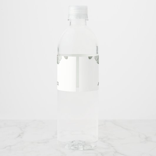 Bourgondië Mousserende Wijn Ivoor Mauve Roze Bloem Waterfles Etiket (Achterkant)