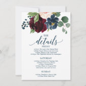 Bourgondië Navy Bachelorette Weekendschema Kaart (Achterkant)