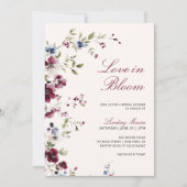 Bourgondië Navy Blue Love In Bloom Vrijgezellenfee Kaart (Voorkant)