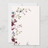 Bourgondië Navy Blue Love In Bloom Vrijgezellenfee Kaart (Achterkant)