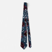 Bourgondie Navy Elegante Trouw Stropdas (Voorkant)