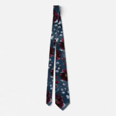 Bourgondie Navy Elegante Trouw Stropdas (Achterkant)