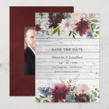 Bourgondie, Navy en Blush Bloemen Bruiloftsfoto