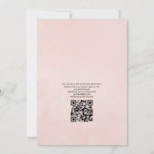 Bourgondié, Navy en Blush Bloemencode QR Code Trou Kaart (Achterkant)