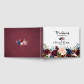 Bourgondië & Navy Waterverf Rozen Gastenboek (Volledig)