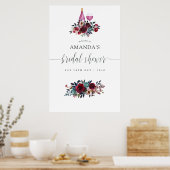 Bourgondië & Navy Wijnproeverij Bruiloft Feest Wel Poster (Keuken)