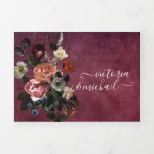 Bourgondië Nederlandse Meester Bloemen Donker & Mo Drieluik Uitnodiging (Cover)