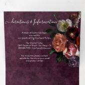 Bourgondië Nederlandse Meester Bloemen Donker & Mo Drieluik Uitnodiging (Binnenzijde eerst)