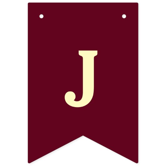 Bourgondië net getrouwd bruiloft bunting vlaggen vlaggetjes (Tweede vlag)