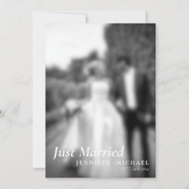 Bourgondië net getrouwd elegante eenvoudige bruilo kaart