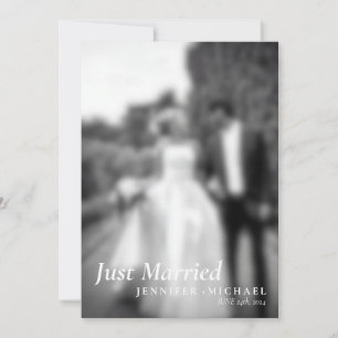 Bourgondië net getrouwd elegante eenvoudige bruilo kaart