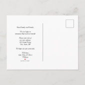 Bourgondië Nieuwe Home Script Verhuisaankondiging Aankondigingskaart (Achterkant)