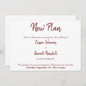 Bourgondië Nieuwe trouwdatum aankondiging (Voorkant / Achterkant)