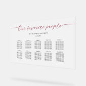 Bourgondië Onze favoriete zitplaatsen Plan Frosted Acryl Bord (Hoek)