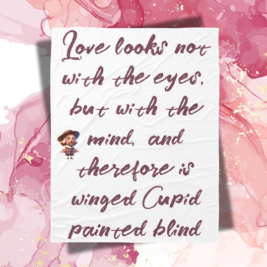 Bourgondië op White Shakespeare Liefde ziet er nie Fleece Deken