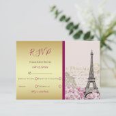 Bourgondië Parijs in het voorjaar bruiloft RSVP (Staand voorkant)